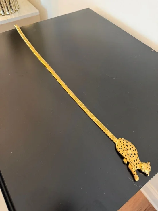 90s Vintage Doreen Ryan Leopard Statement Waist Belt - Picture 5 of 6